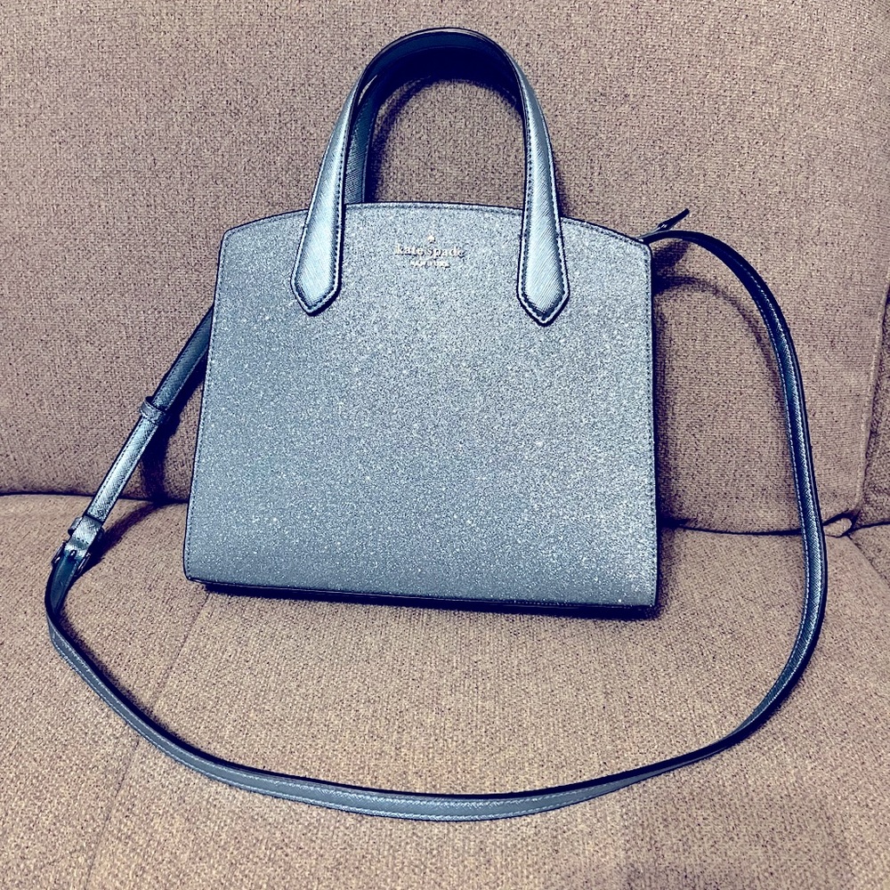 NWOT Kate Spade Satchel Crystal Blue Glitter Tinsel